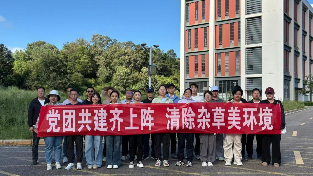 黨團(tuán)共建齊上陣，清除雜草美環(huán)境